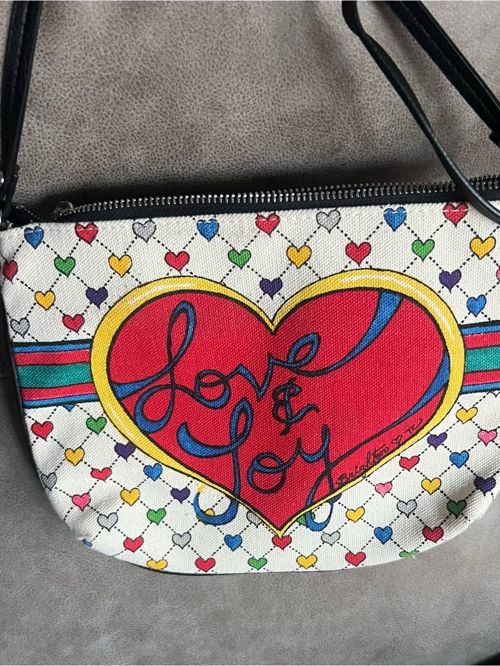 Brighton Love & Joy Heart Crossbody Bag - Red, Yellow, Blue, Green, Purple